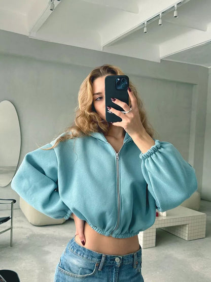 Casual Women's Hooded Long Sleeve Sweatshirt