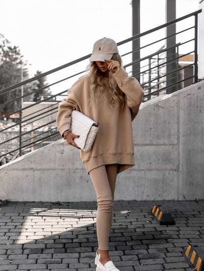 Women’s Off-Shoulder Long Sleeve Hoodie Set
