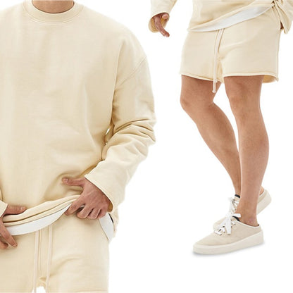 Men's Hoodie & Shorts Set – Loose Cotton Running & Casual Wear