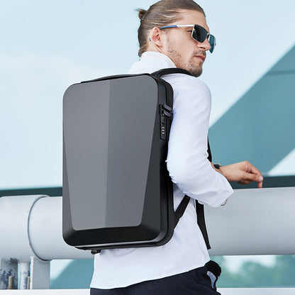 Business Laptop Backpack – Carbon Fiber Hard Case for Work & Commute