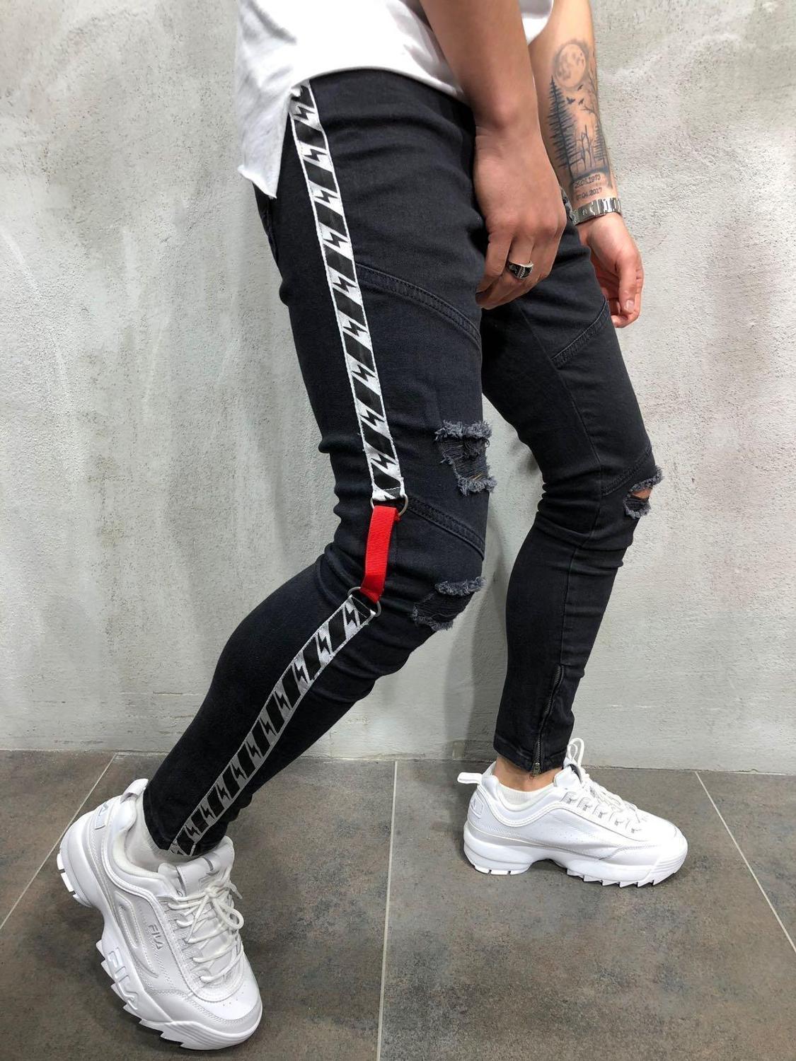 Men's Casual Jeans – Low-Waist Retro Slim-Fit Pants for Men