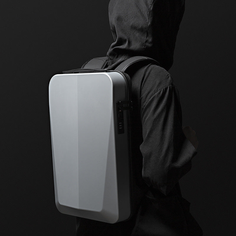 Business Laptop Backpack – Carbon Fiber Hard Case for Work & Commute