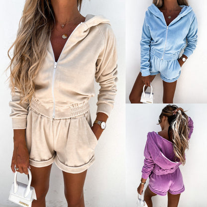 Hooded Sweatsuit Set for Women,Two-Piece Outfit