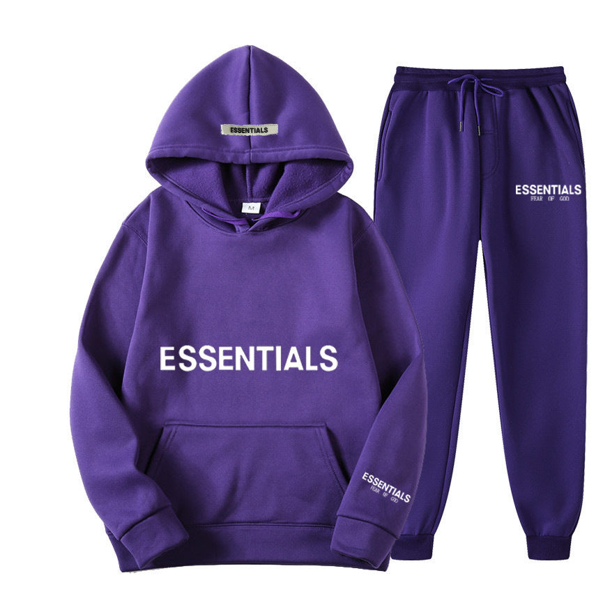 Men's Hoodie Set – Fleece-Lined Matching Couple Streetwear