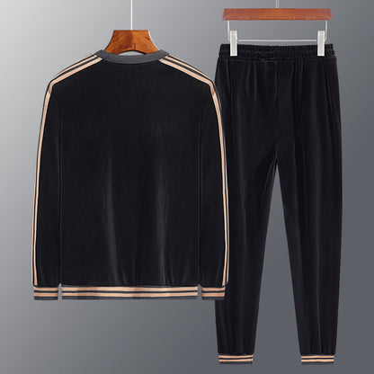 Men's Sweatshirt Set – Embroidered Casual Tracksuit for Everyday Style