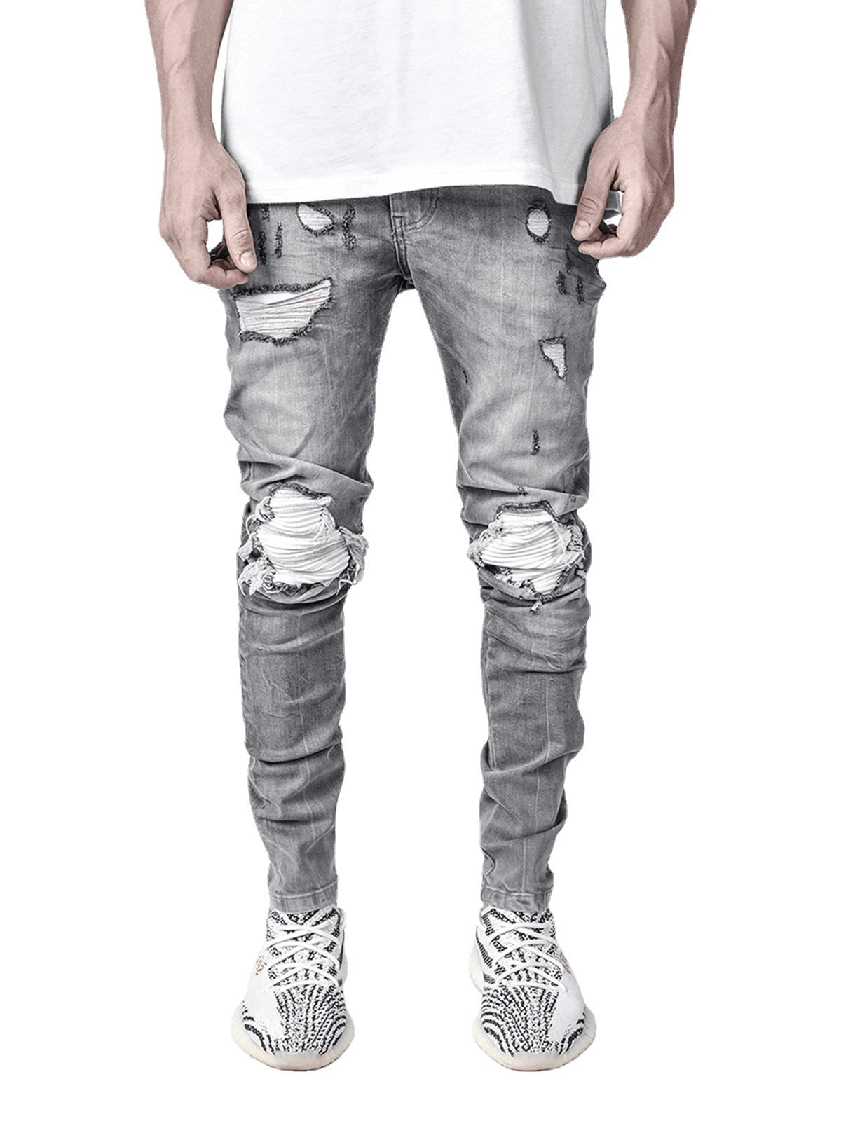 Men's Ripped Skinny Jeans – Slim Fit Distressed Denim