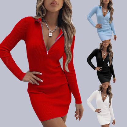 VANTA Long Sleeve Bodycon Mini Dress