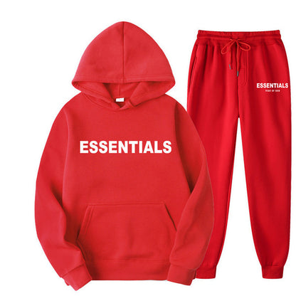 Men's Hoodie Set – Fleece-Lined Matching Couple Streetwear