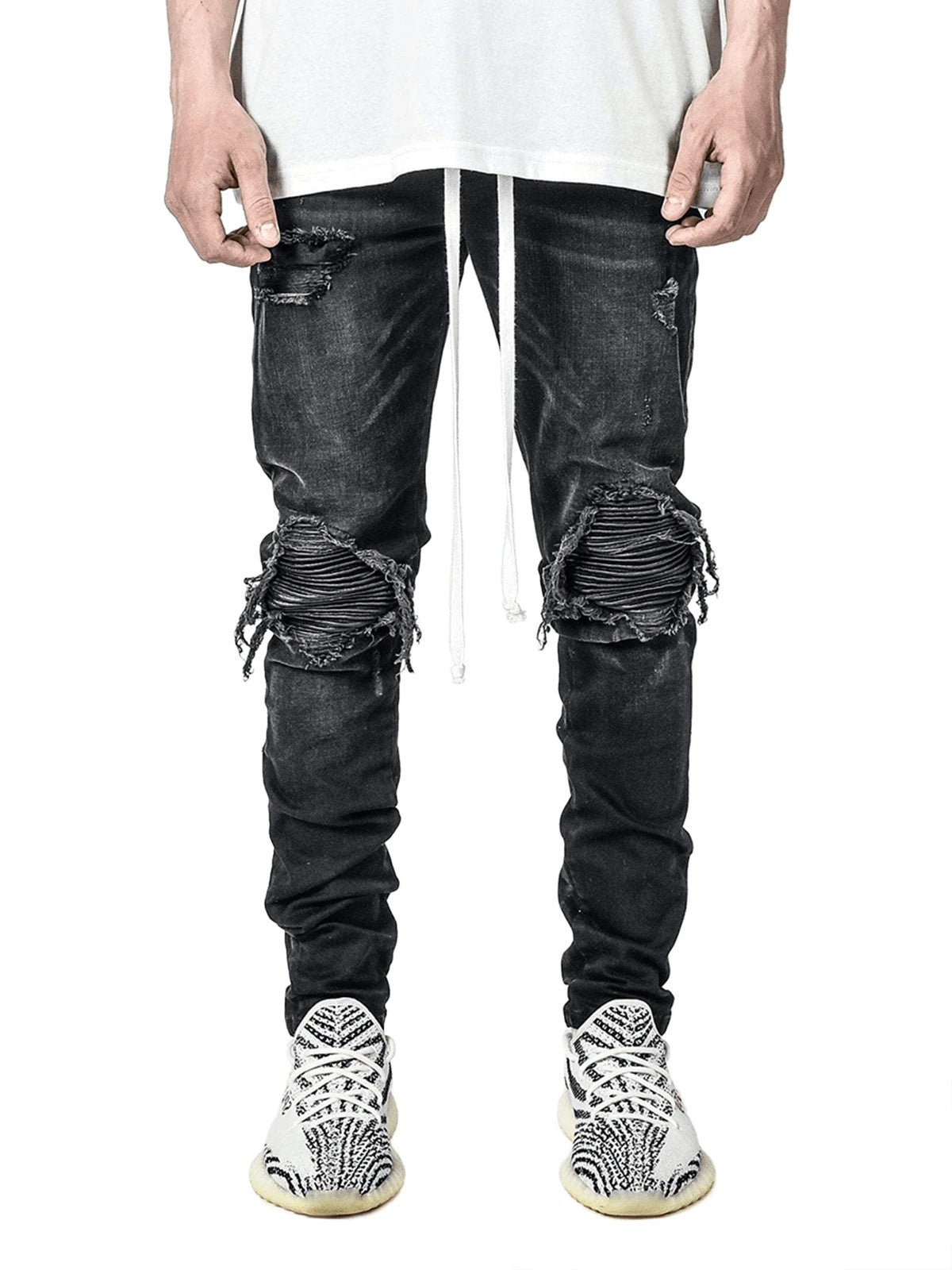 Men's Ripped Skinny Jeans – Slim Fit Distressed Denim