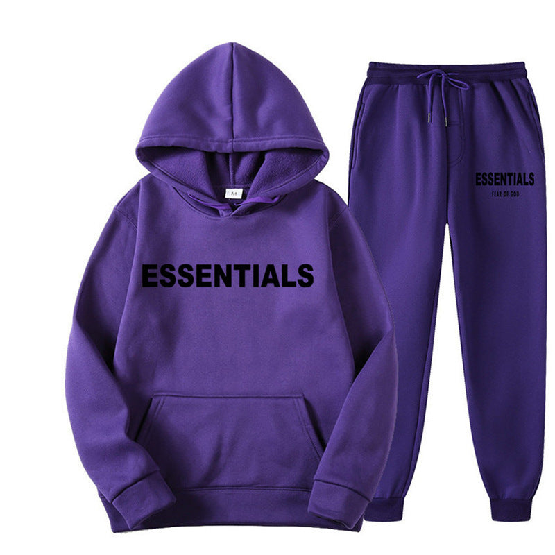 Men's Hoodie Set – Fleece-Lined Matching Couple Streetwear