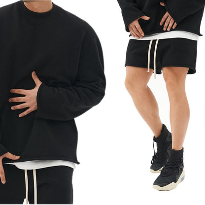 Men's Hoodie & Shorts Set – Loose Cotton Running & Casual Wear