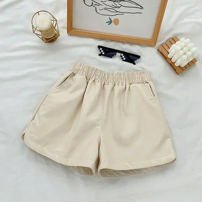 Women's Wide Leg Shorts – High Waist Elastic Casual Summer Style