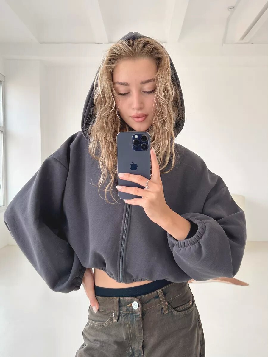 Casual Women's Hooded Long Sleeve Sweatshirt