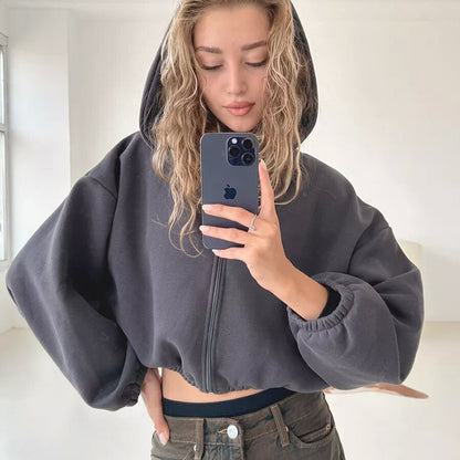 Casual Women's Hooded Long Sleeve Sweatshirt