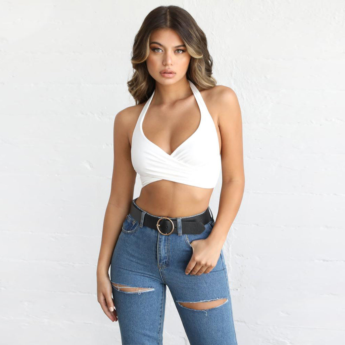 VANTA sexy backless camisole tops and straps Top