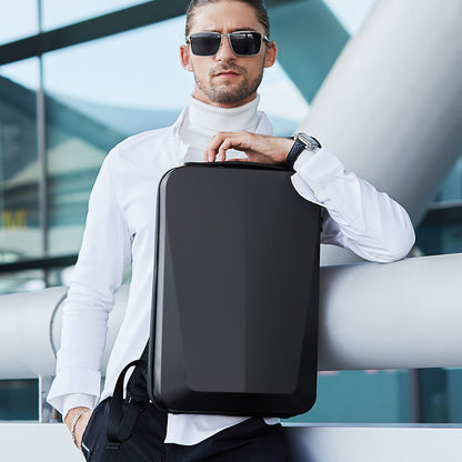 Business Laptop Backpack – Carbon Fiber Hard Case for Work & Commute