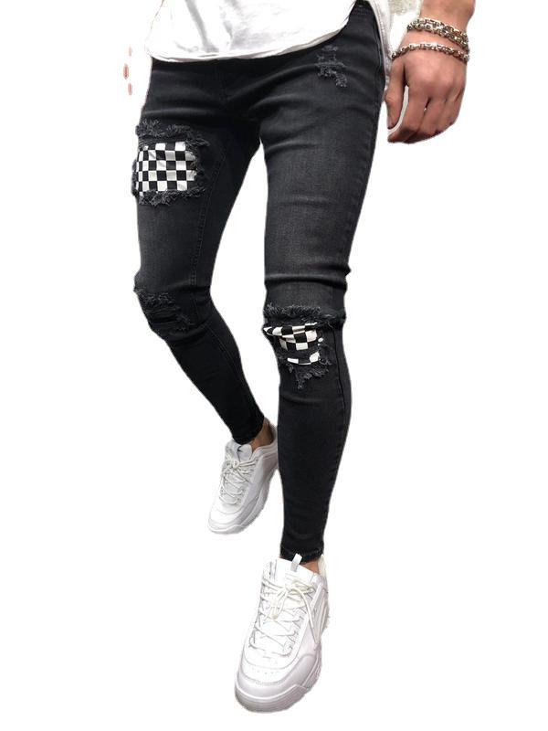 VANTA Men's Distressed Slim Fit Jeans