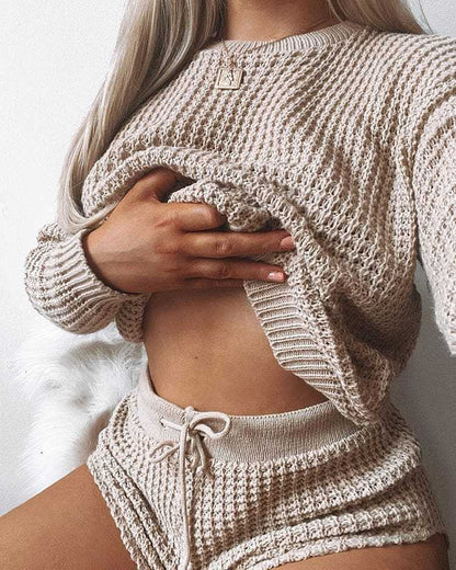 VANTA Cozy Knit Two-Piece Sweater Set